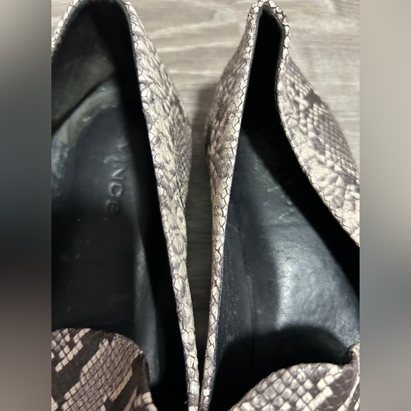 Vince Python Leather Flats Size 8 - Picture 7 of 11